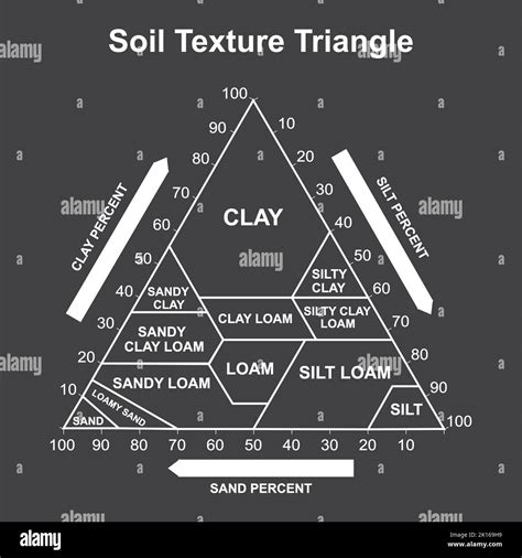 Soil Texture Triangle. Biological Earth Structure. Soil Chart Percent ...
