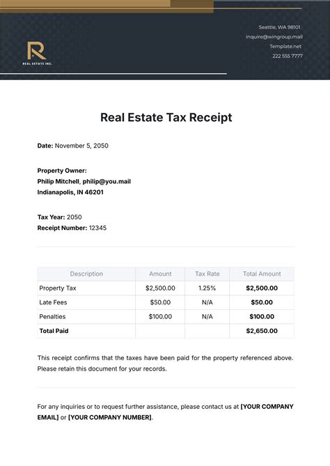 Property Tax Receipt