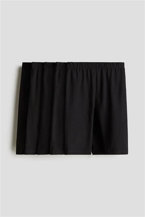 5-pack cotton jersey cycling shorts - Black - Kids | H&M IN