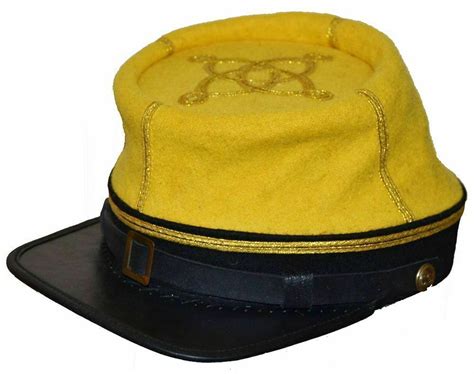 Civil War Cavalry Leather Peak 1st 2nd Lieutenant's/captains Kepi ...