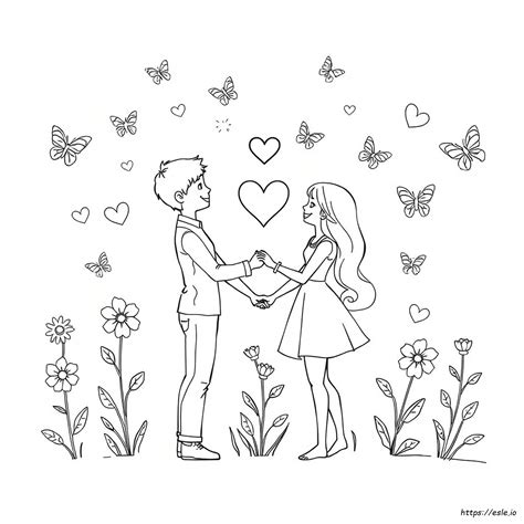Couple Coloring Pages Love