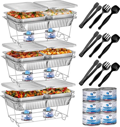 Disposable Chafing Dishes for Buffet Set - 33 Pc Food Warmer Buffet ...
