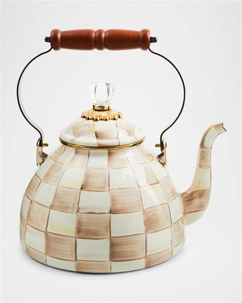 MacKenzie-Childs Sterling English Garden 2-Quart Tea Kettle | Horchow