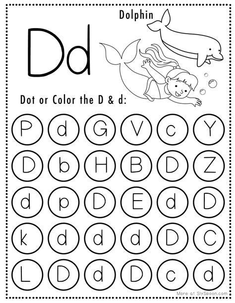 Free Printable Letter D Worksheets! - Sly Spoon