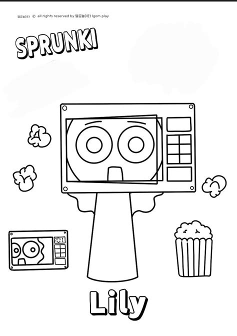 Sprunki Lily Coloring Pages