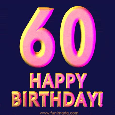 Happy 60th Birthday Animated GIFs - Download on Funimada.com