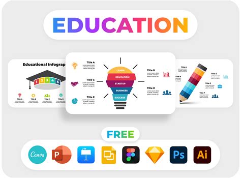 Best 33+ Free Modern Education Infographics Vector Set