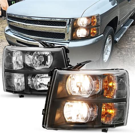 Amazon.com: SOCKIR Fits for 07-13 Chevy Silverado Headlight Assembly ...