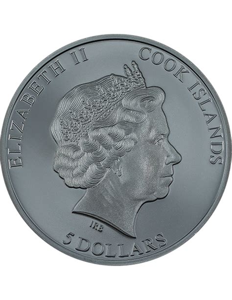 IN MEMORIAM QUEEN ELIZABETH II Black Proof 1 Oz Moneda Plata 5$ Coo...