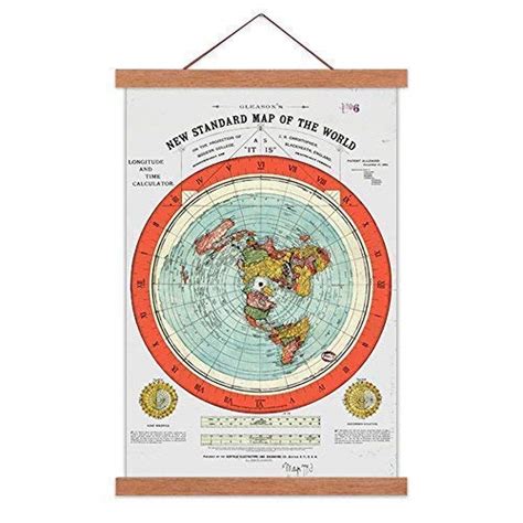 AlexArt Flat Earth Map - Gleason's New Standard Map of The World ...