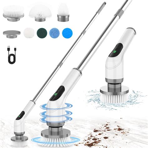 HYKE Electric Spin Scrubber for Cleaning: Cordless Scrub Brush with ...