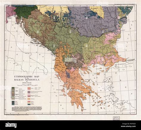 Ethnographic map hi-res stock photography and images - Alamy - map of the balkans in 1900