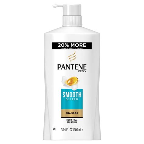 Pantene Pro-V Smooth and Sleek Detangling Frizz Control Daily Shampoo ...