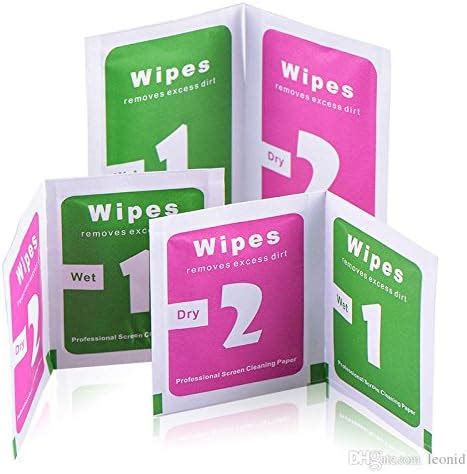 100 Sets Of Dust / Dirt Removal Wet And Dry Cleaning Wipes For Camera ...
