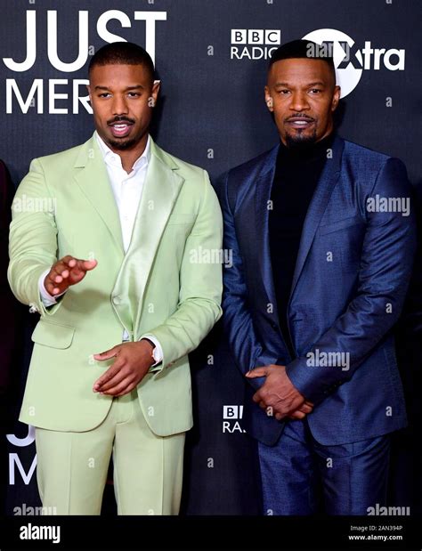 Michael B. Jordan (left) and Jamie Foxx attending the UK special screening of Just Mercy held at ...