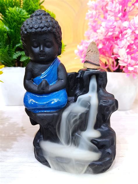 Buy Home Decor Smokey Budha with 11 Backflow Cones for Gifting ...