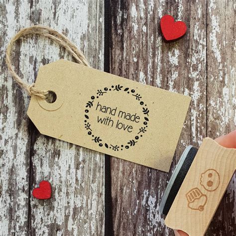 Handmade with Love Floral Wreath Rubber Stamp – Esthersfabrics