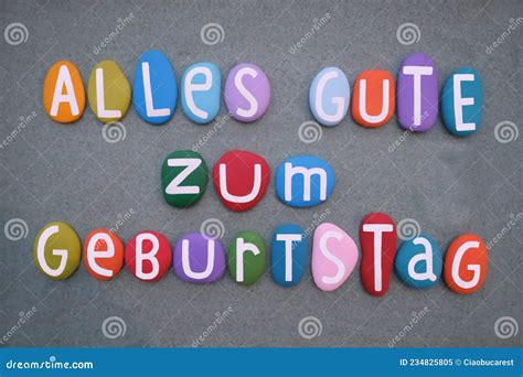 Alles Gute Zum Geburtstag, Happy Birthday German Phrase Composed with ...