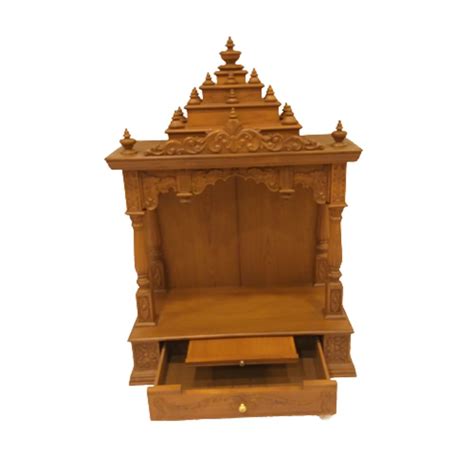 AtoZ India Cart Teak Wood Temple for Home Wooden Temple Handcrafted ...