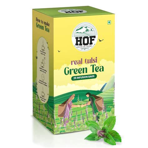 House Of Farms Tulsi Green Tea - 25 Tea Bags | 50 Grams | Immunity ...