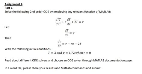 Image result for Second Order Ode Using MATLAB