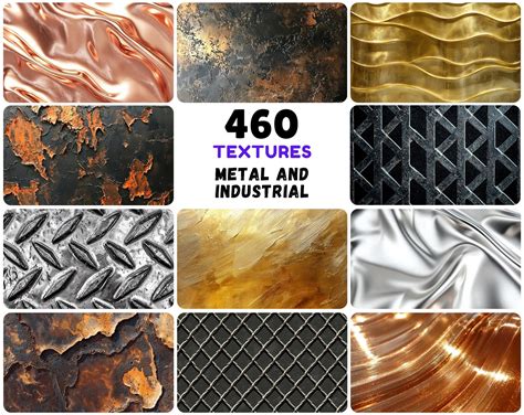 460 Metal and Industrial Textures - Commercial Use JPG Bundle | Texture ...