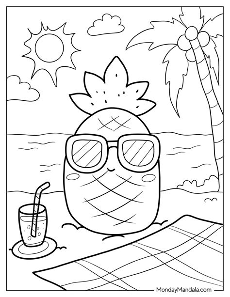 Easy Summer Coloring Pages Free Printable