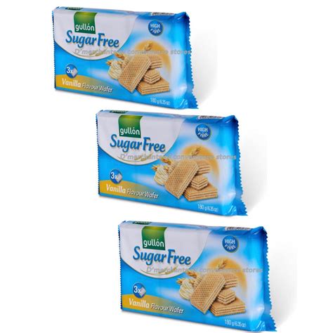 Gullon Sugar Free Vanilla Wafers | 180g x 3 packs | Lazada