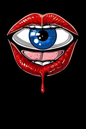 Psychedelic Notebook: Psychedelic Mouth Lips Trippy Eye DMT Notebook ...