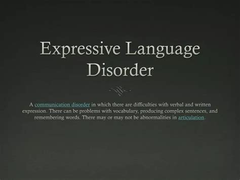 Image result for Examples of Expressive Language Disorder