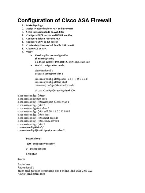 Image result for Basic Asa Configuration