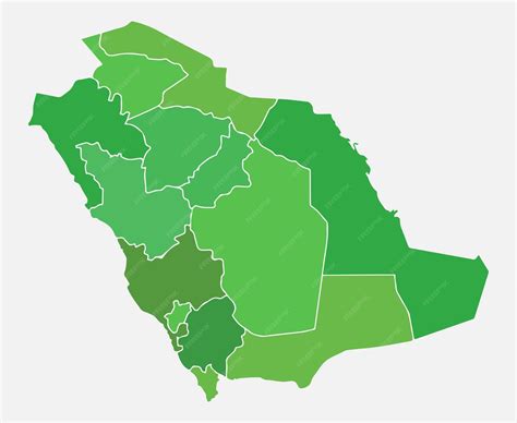 Premium Vector | Modern Map Saudi Arabia with regions SA