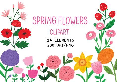 Spring Flowers For Clip Art | Best Flower Site