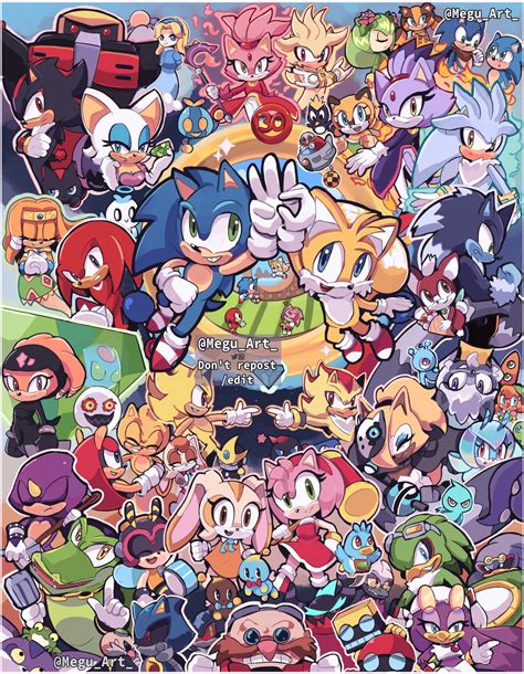 Sonic Anniversary print (2021) | Hedgehog art, Sonic fan art, Shadow ...