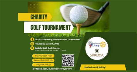 Aurora Gateway Rotary 2025 Scholarship Golf Tournament, Saddle Rock ...