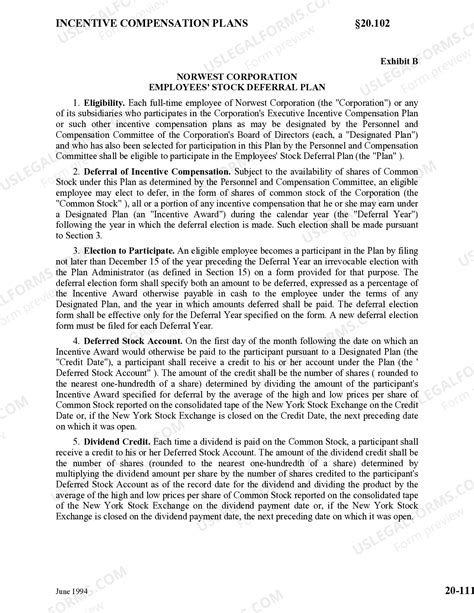 Louisiana Employees' Stock Deferral Plan for Norwest Corp. | US Legal Forms