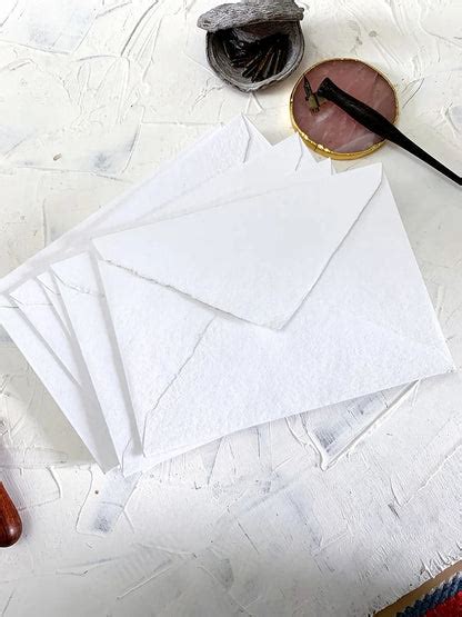 White Deckled Envelope with card – Oriandcalli