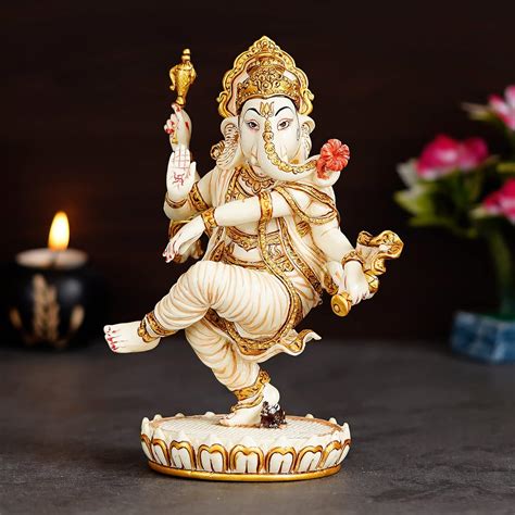 Buy Mukundra art N Craft,8" Dancing Lord Ganesha Idol Statue |Mushak ...