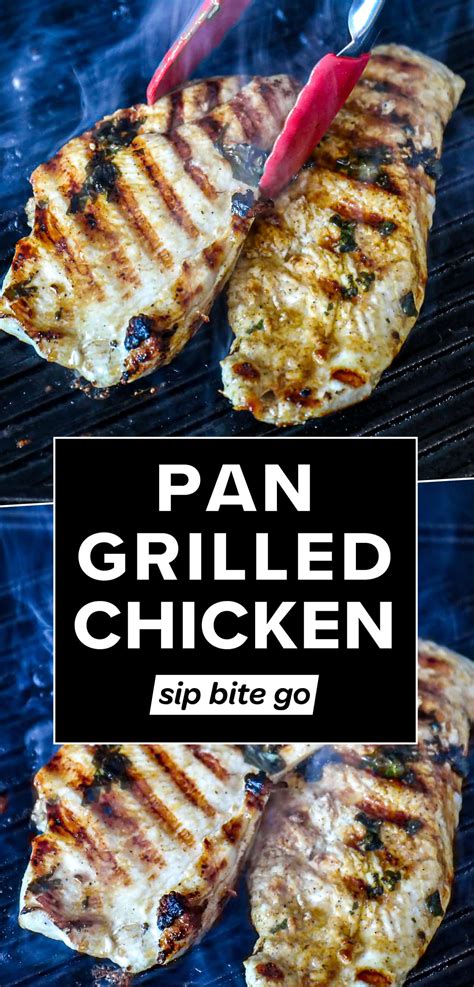 Easy Pan Grilled Chicken On Stove (Indoor Grill Recipe) - Sip Bite Go