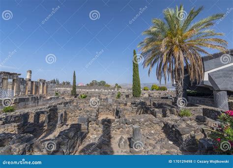 The Ruins in the Small Town Capernaum on the Coast of the Lake of ...