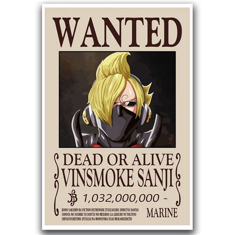 One Piece Wanted Posters Sanji Anime Shirt Unisex ETQT Worldwide