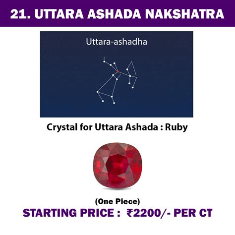 21. Uttara Ashada Nakshatra Crystal, Ruby Stone for Strength & Healing ...