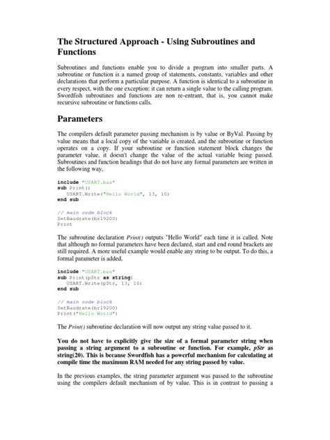 Image result for Subroutine Examples