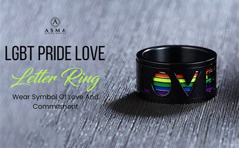 Buy Asma Jewel House Stainless Steel Rainbow LGBT Pride LOVE Letter ...