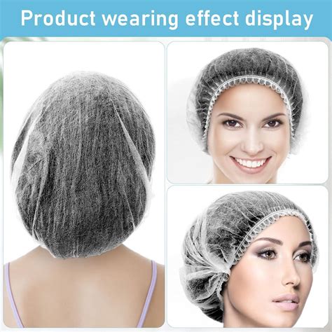 IJRPLM 100 Pcs Disposable Hair Net 21 Inch - Non-Woven White Bouffant ...