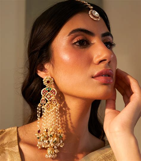 Devashree Red & Green Earring – Preeti Mohan