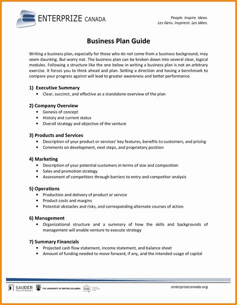 Example of Business Plan Proposal 的图像结果