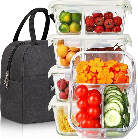DAS TRUST 5 Pack 36oz Bento Box Glass Meal Prep India | Ubuy