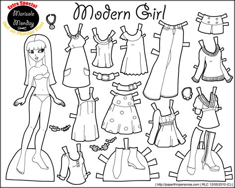 Printable Paper Doll Coloring Pages