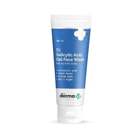 The Derma Co 1% Salicylic Acid Gel Face Wash with Salicylic Acid & Wit ...